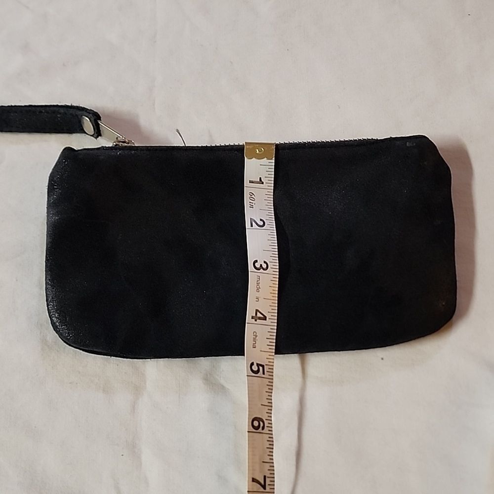 Cofi black metallic leather wristlet pouch - Picture 8 of 9